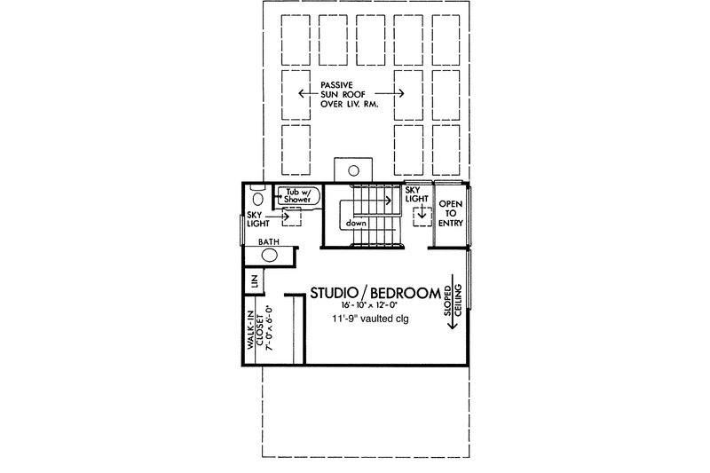 Home Plan - Floor Plan - Upper Floor for Contemporary House Plan #320-822 - 1 bed, 2.5 bath