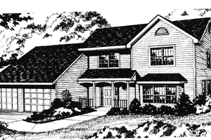 House Blueprint - Country Exterior - Front Elevation Plan #456-101