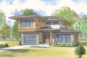 Contemporary Style House Plan - 3 Beds 3 Baths 1806 Sq/Ft Plan #17-2600 