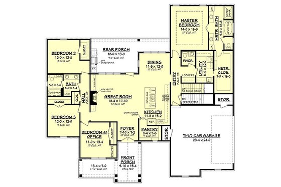 Floor Plan - Other Floor 1 for Farmhouse House Plan #430-184 - 4 bed, 2.5 bath