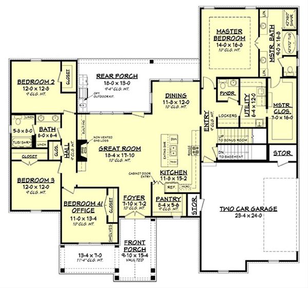 Farmhouse Floor Plan - Other Floor Plan #430-184