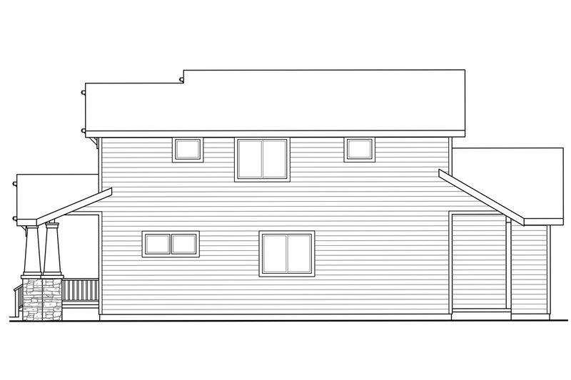 Dream House Plan - Exterior - Other Elevation 1 for Craftsman House Plan #124-1210 - 4 bed, 2.5 bath