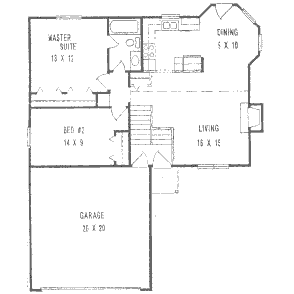 Traditional Floor Plan - Main Floor Plan #58-154