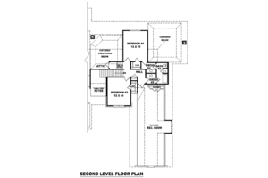 Floor Plan - Upper Floor for European House Plan #81-1212 - 4 bed, 3.5 bath