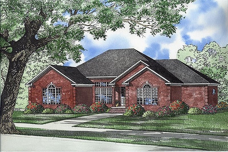 House Plan Design - Exterior - Front Elevation 3 for Southern House Plan #17-527 - 3 bed, 3.5 bath