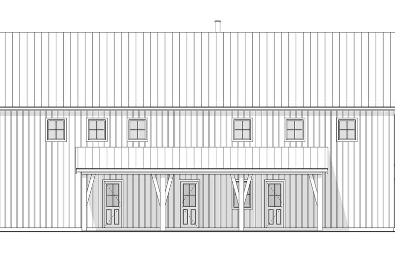 House Blueprint - Exterior - Other Elevation for Barndominium House Plan #1114-63 - 4 bed, 3.5 bath