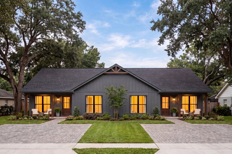 House Blueprint - Exterior - Front Elevation 4 for Farmhouse House Plan #430-435 - 8 bed, 6 bath