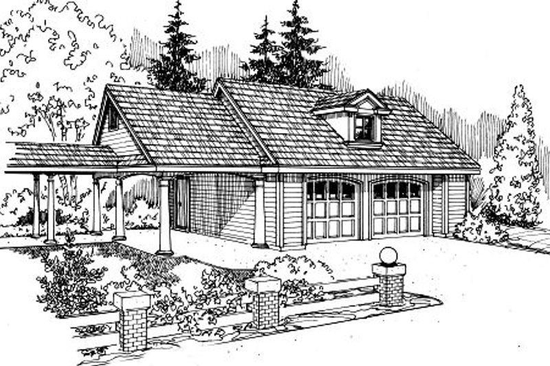 Traditional Style House Plan - 0 Beds 0 Baths 388 Sq/Ft Plan #124-653
