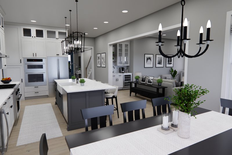 Architectural House Design - Interior - Dining Room for Farmhouse House Plan #51-1270 - 4 bed, 3.5 bath