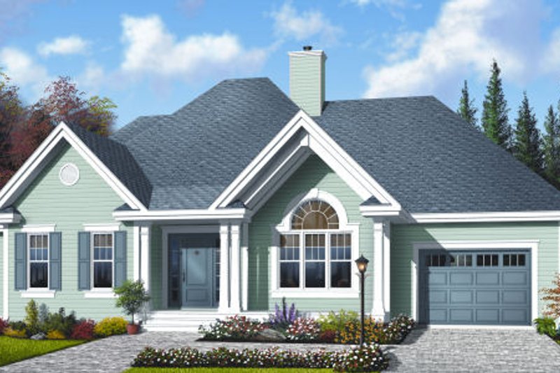 Architectural House Design - Cottage Exterior - Front Elevation Plan #23-2210