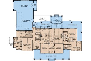 Floor Plan - Main Floor for Barndominium House Plan #923-366 - 3 bed, 3.5 bath
