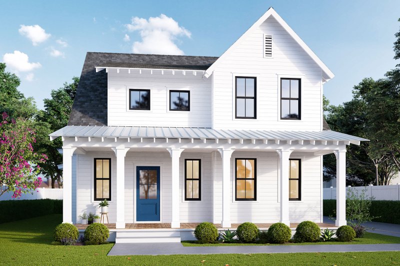 Home Plan - Exterior - Front Elevation 5 for Farmhouse House Plan #461-74 - 4 bed, 2.5 bath