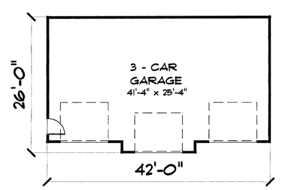 Floor Plan - Main Floor for Farmhouse House Plan #75-191, 0 bath