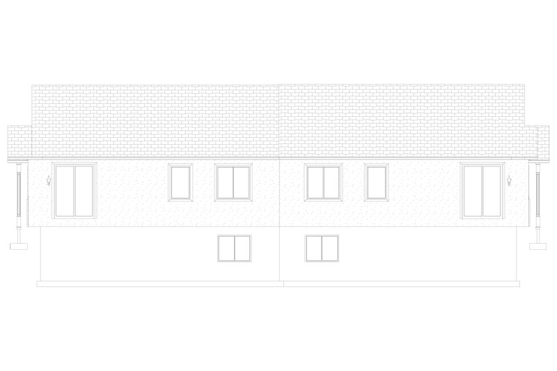 Home Plan - Exterior - Rear Elevation 1 for Craftsman House Plan #1060-312 - 4 bed, 3 bath