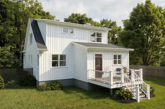 Exterior - Front Elevation 3 for Farmhouse House Plan #79-212 - 3 bed, 2.5 bath