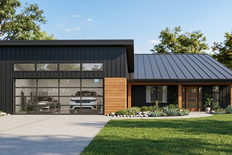 Exterior - Front Elevation 2 for Contemporary House Plan #1064-364 - 2 bed, 2 bath