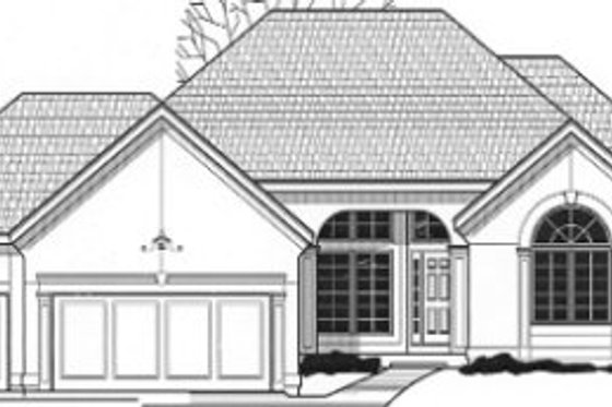 Exterior - Front Elevation for Traditional House Plan #67-816 - 4 bed, 4 bath