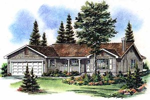 Farmhouse Exterior - Front Elevation Plan #18-1011