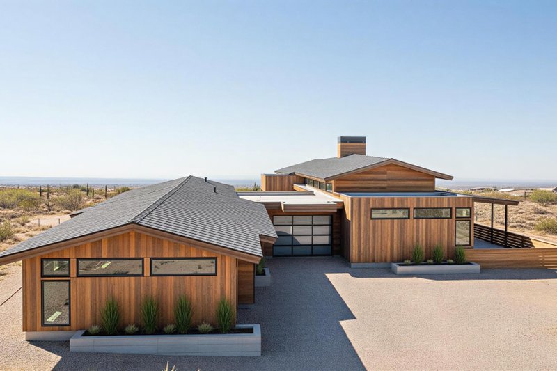 Architectural House Design - Contemporary Exterior - Front Elevation Plan #892-22