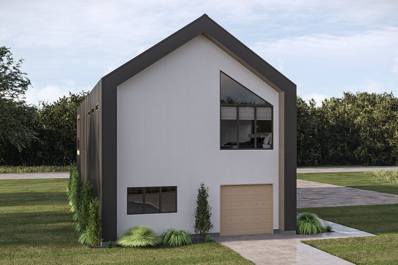 House Blueprint - Exterior - Rear Elevation for Modern House Plan #455-809 - 2 bed, 2.5 bath