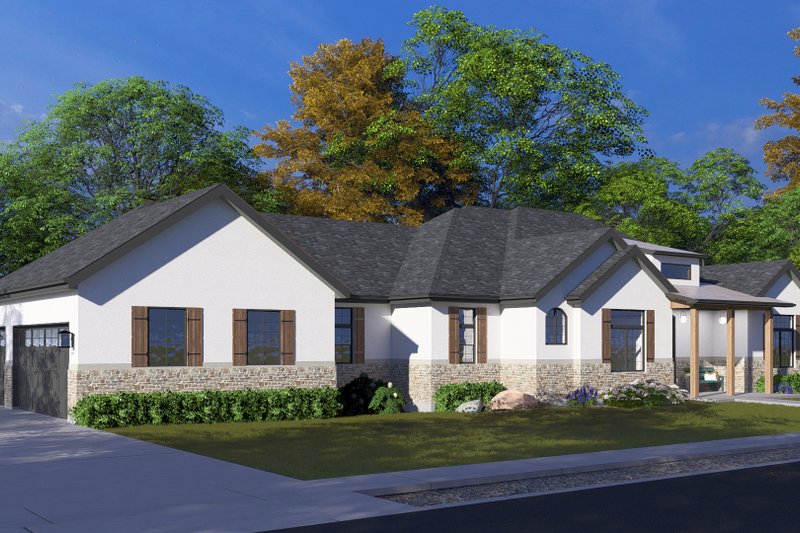 House Blueprint - Exterior - Front Elevation 3 for Farmhouse House Plan #1060-238 - 3 bed, 2.5 bath