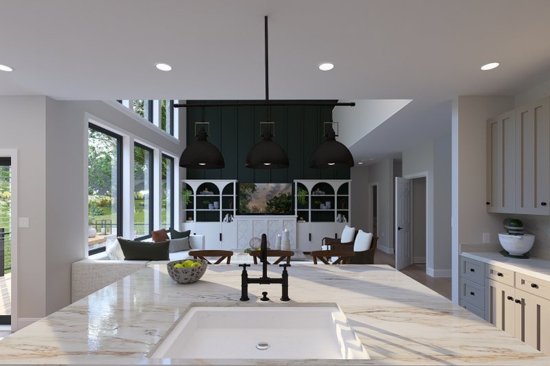 House Blueprint - Interior - Dining Room 1 for Farmhouse House Plan #1060-487 - 4 bed, 3.5 bath