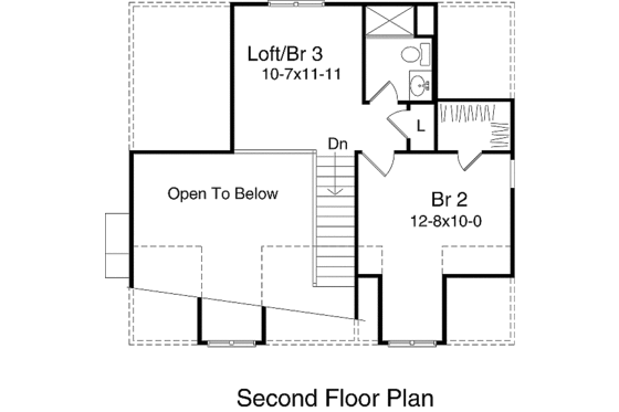 Floor Plan - Upper Floor for Country House Plan #22-221 - 3 bed, 2 bath