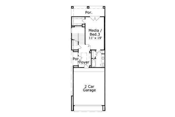 Floor Plan - Main Floor for Traditional House Plan #411-735 - 3 bed, 3.5 bath