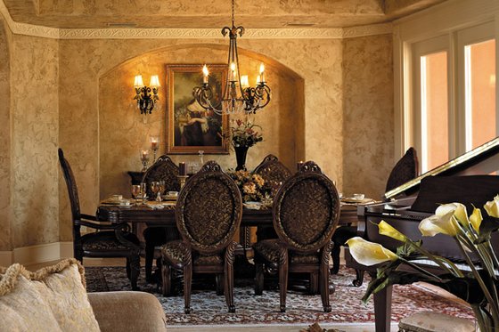 Interior - Dining Room for Mediterranean House Plan #930-355 - 6 bed, 4.5 bath