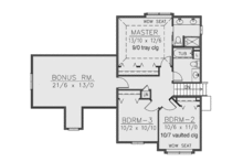 Architectural House Design - Tudor Floor Plan - Upper Floor Plan #1037-37