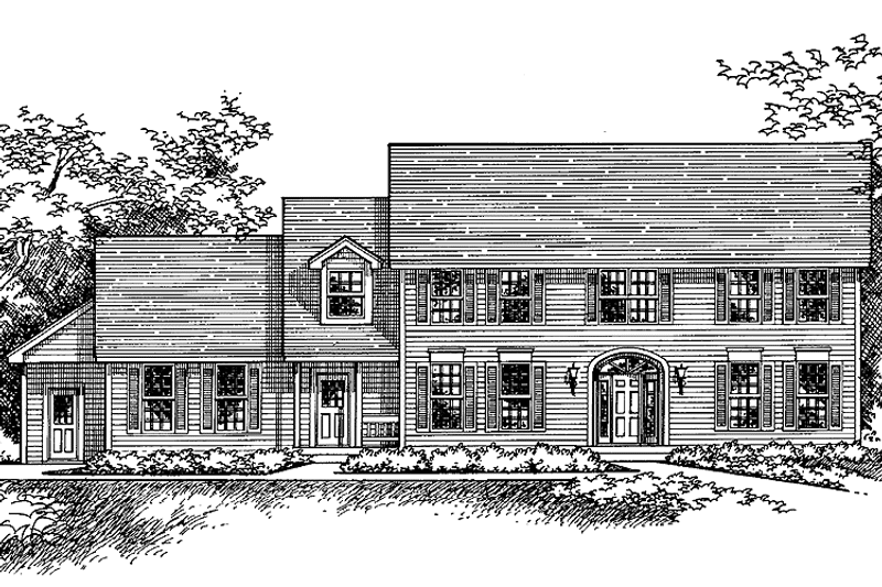 Home Plan - Exterior - Front Elevation 3 for Colonial House Plan #51-781 - 5 bed, 3 bath