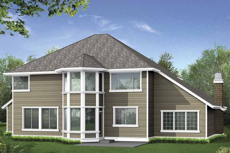 Home Plan - Exterior - Rear Elevation 1 for Craftsman House Plan #132-407 - 4 bed, 3.5 bath