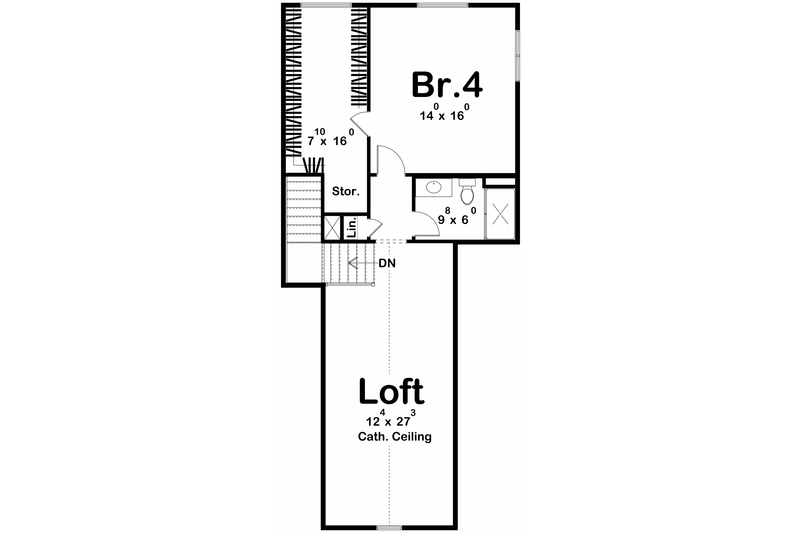 House Plan Design - Floor Plan - Upper Floor for Farmhouse House Plan #455-502 - 4 bed, 3 bath