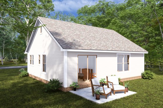 Exterior - Other Elevation 4 for Cottage House Plan #513-2273 - 2 bed, 2 bath