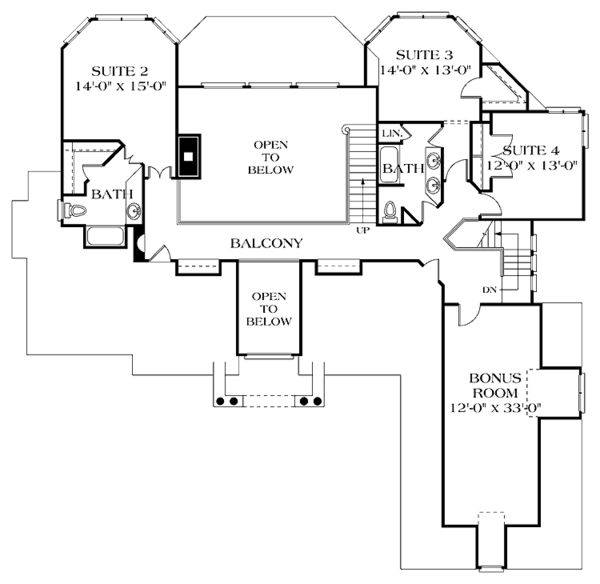 Dream House Plan - Mediterranean Floor Plan - Upper Floor Plan #453-178