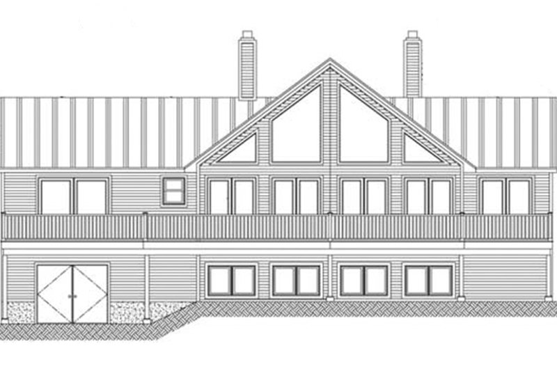 House Blueprint - Exterior - Rear Elevation 4 for Country House Plan #1061-12 - 3 bed, 2 bath