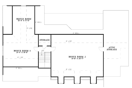 Floor Plan - Other Floor for Country House Plan #17-2801 - 4 bed, 3 bath