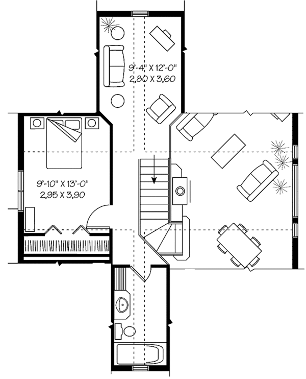 Country Floor Plan - Upper Floor Plan #23-2367