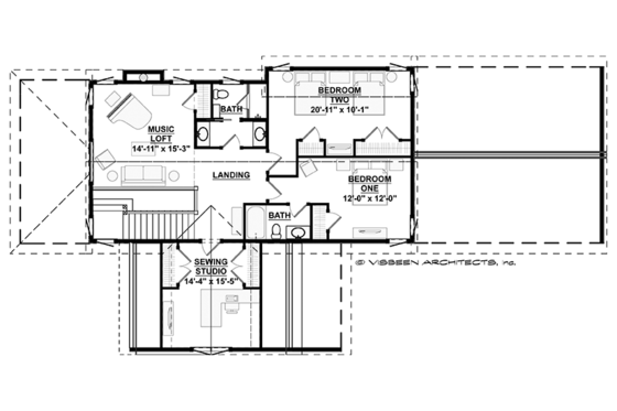 Floor Plan - Upper Floor for Country House Plan #928-278 - 3 bed, 3.5 bath