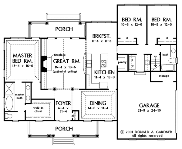 Architectural House Design - Country Floor Plan - Main Floor Plan #929-641