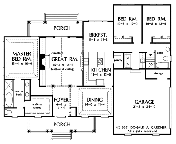 Country Floor Plan - Main Floor Plan #929-641