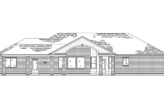 Exterior - Rear Elevation for Traditional House Plan #5-253 - 3 bed, 3.5 bath