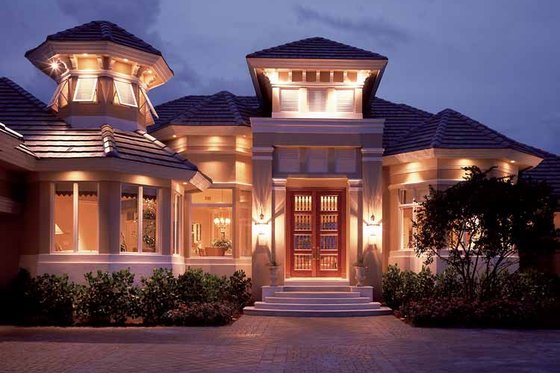 Exterior - Front Elevation 3 for Mediterranean House Plan #930-194 - 3 bed, 4.5 bath