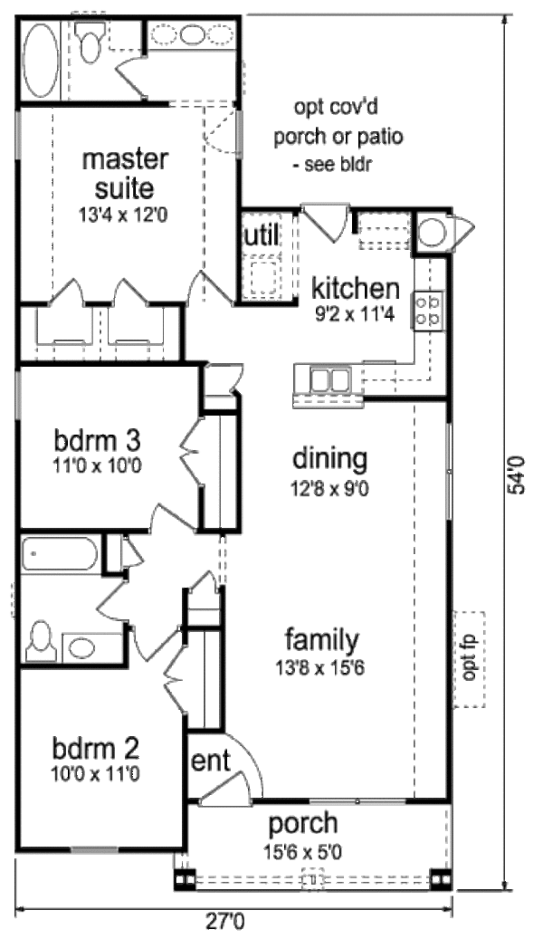 Home Plan - Cottage Floor Plan - Main Floor Plan #84-446