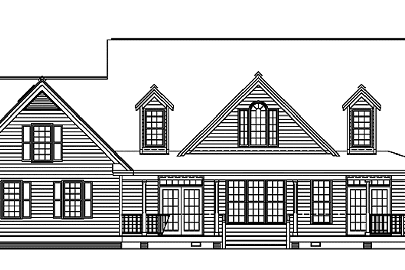 Dream House Plan - Exterior - Rear Elevation for Country House Plan #929-212 - 3 bed, 2.5 bath