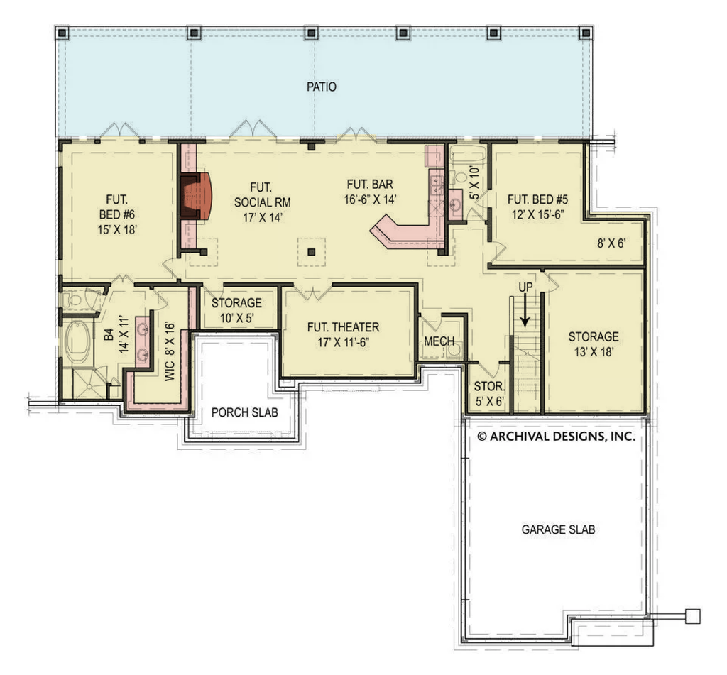Floor Plan - Other Floor 1 for Craftsman House Plan #119-425 - 4 bed, 3.5 bath