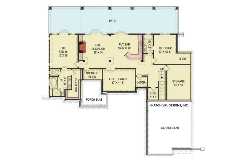 Dream House Plan - Floor Plan - Other Floor 1 for Craftsman House Plan #119-425 - 4 bed, 3.5 bath