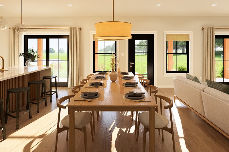 Architectural House Design - Interior - Dining Room 1 for Farmhouse House Plan #126-310 - 3 bed, 2.5 bath
