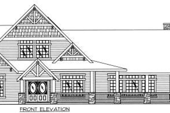 Exterior - Other Elevation for Bungalow House Plan #117-581 - 4 bed, 4.5 bath