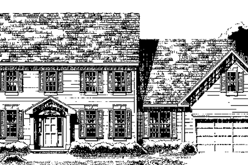 House Design - Colonial Exterior - Front Elevation Plan #1001-98